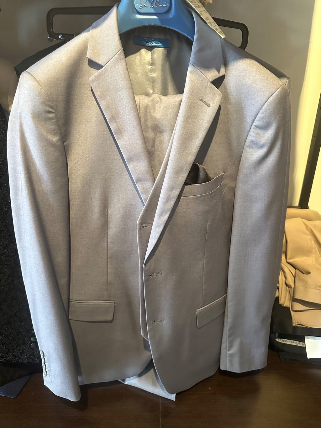 Light Gray Suit — actual garment photographed in store