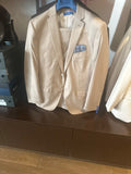 Tan three-piece men's suit